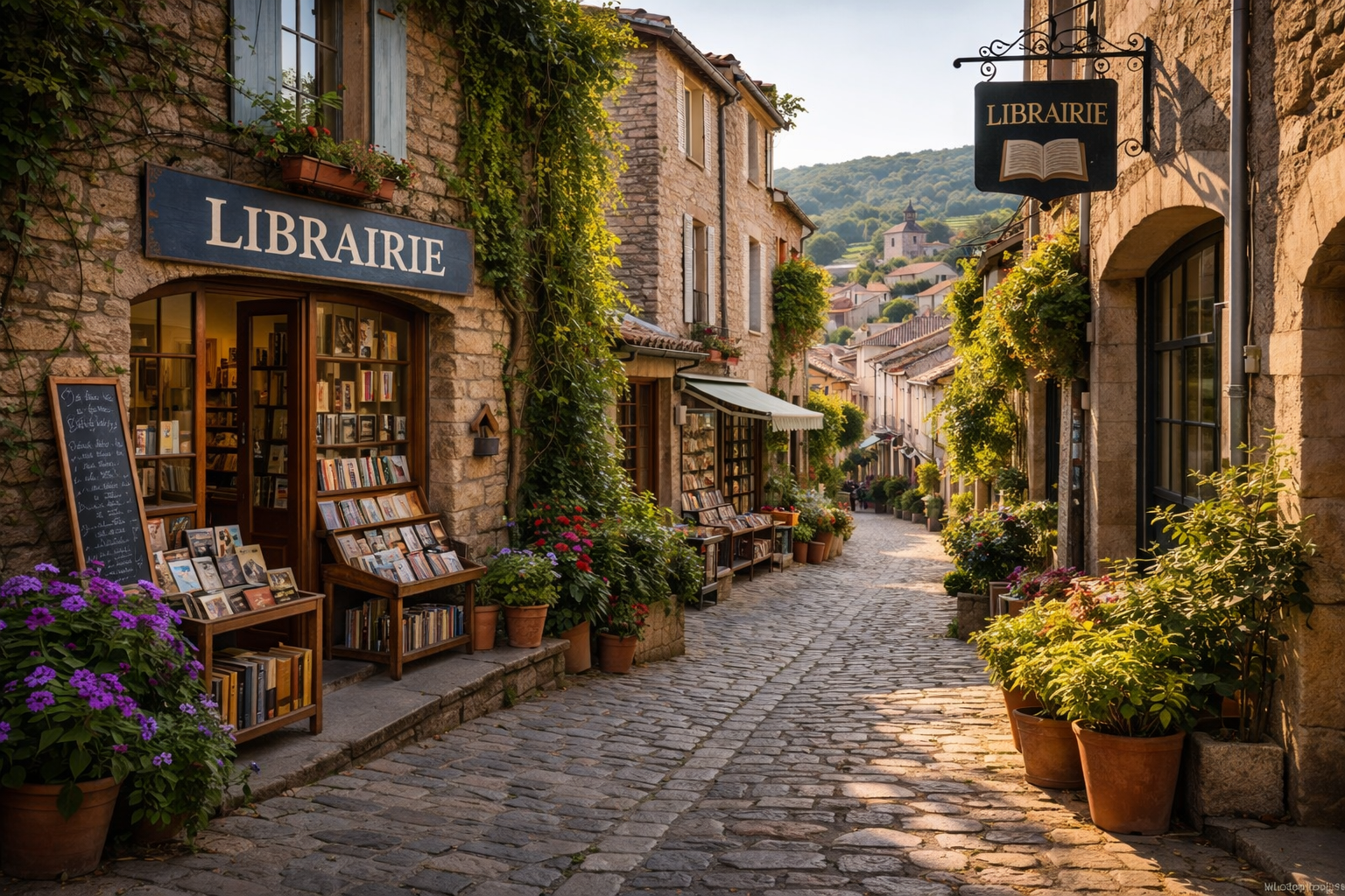Immobilier à Montolieu : rue du Village du Livre en Montagne Noire